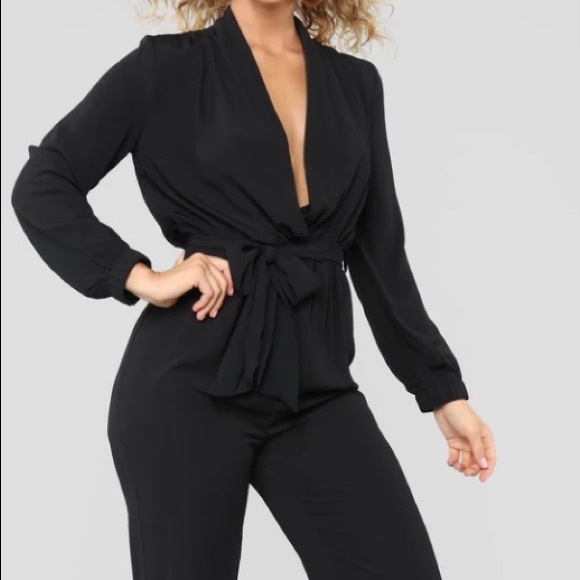 NWT Fashion Nova L/S Black Jumpsuit - Picture 2 of 14